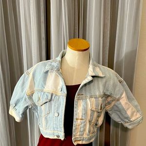 Y2K cropped Bongo jean jacket